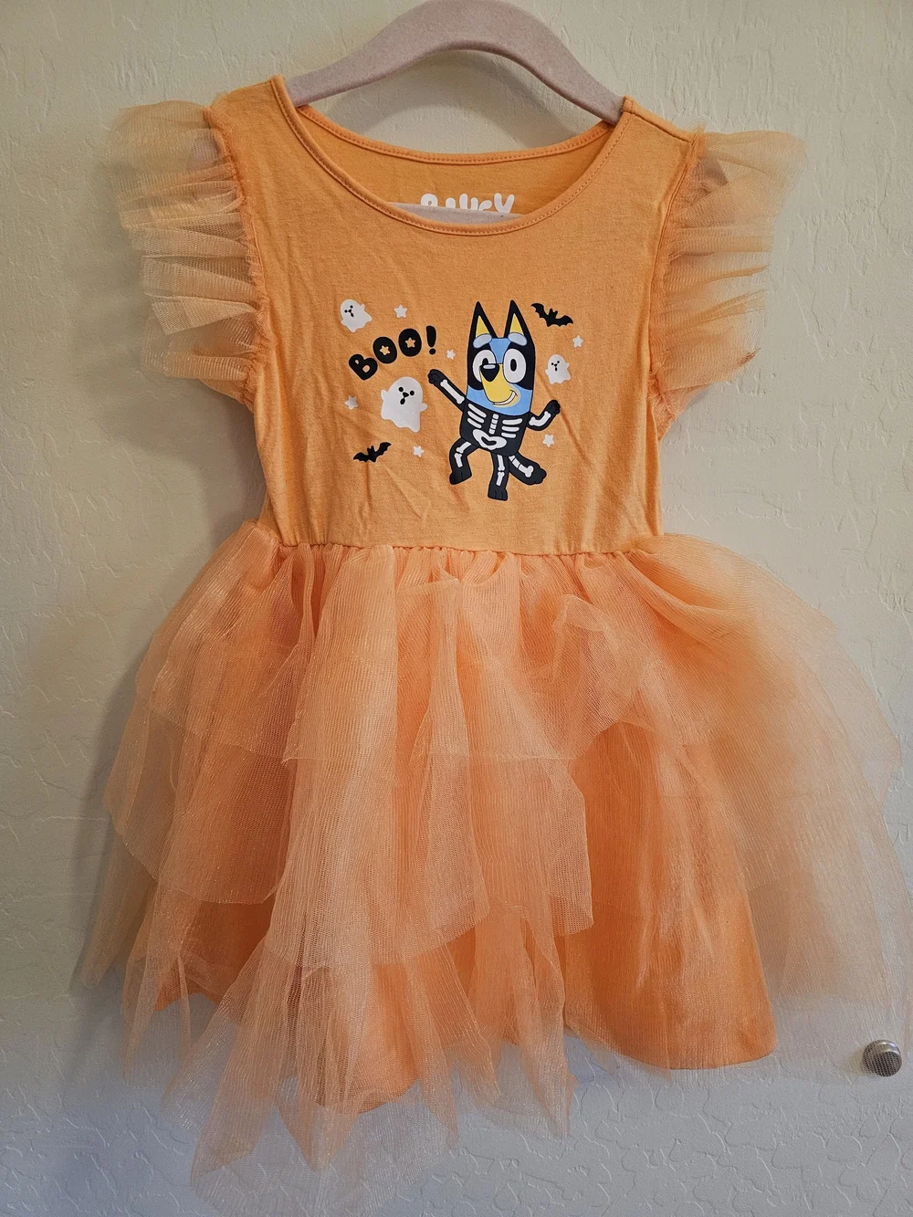 Bluey Girls Halloween Tulle Dress 4T